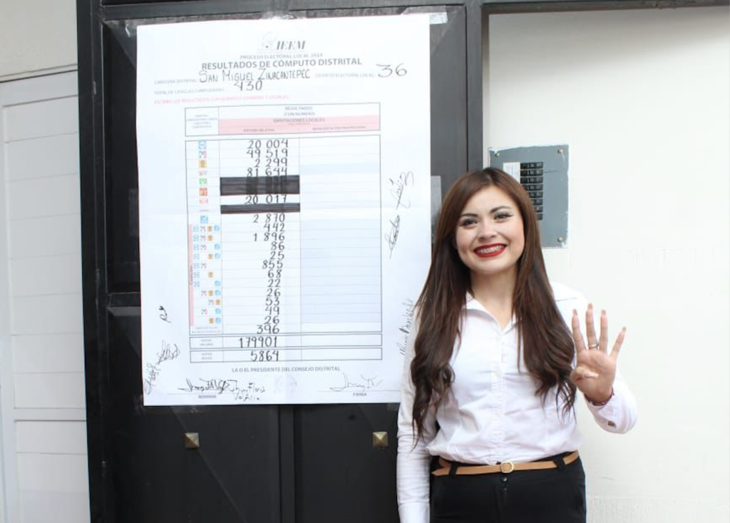 Reconoció IEEM triunfo de Anai Esparza en el distrito 36 de Zinacantepec